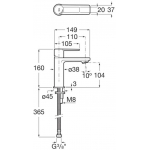 Roca Targa A5A325FC00 面盆龍頭：5L/min省水、蜂巢式PCA充氣器、鍍鉻色